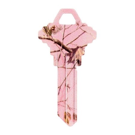 Hillman Hillman 5933791 RealTree Pink House & Office Universal Key Blank for Single Sided - Case of 6 5933791